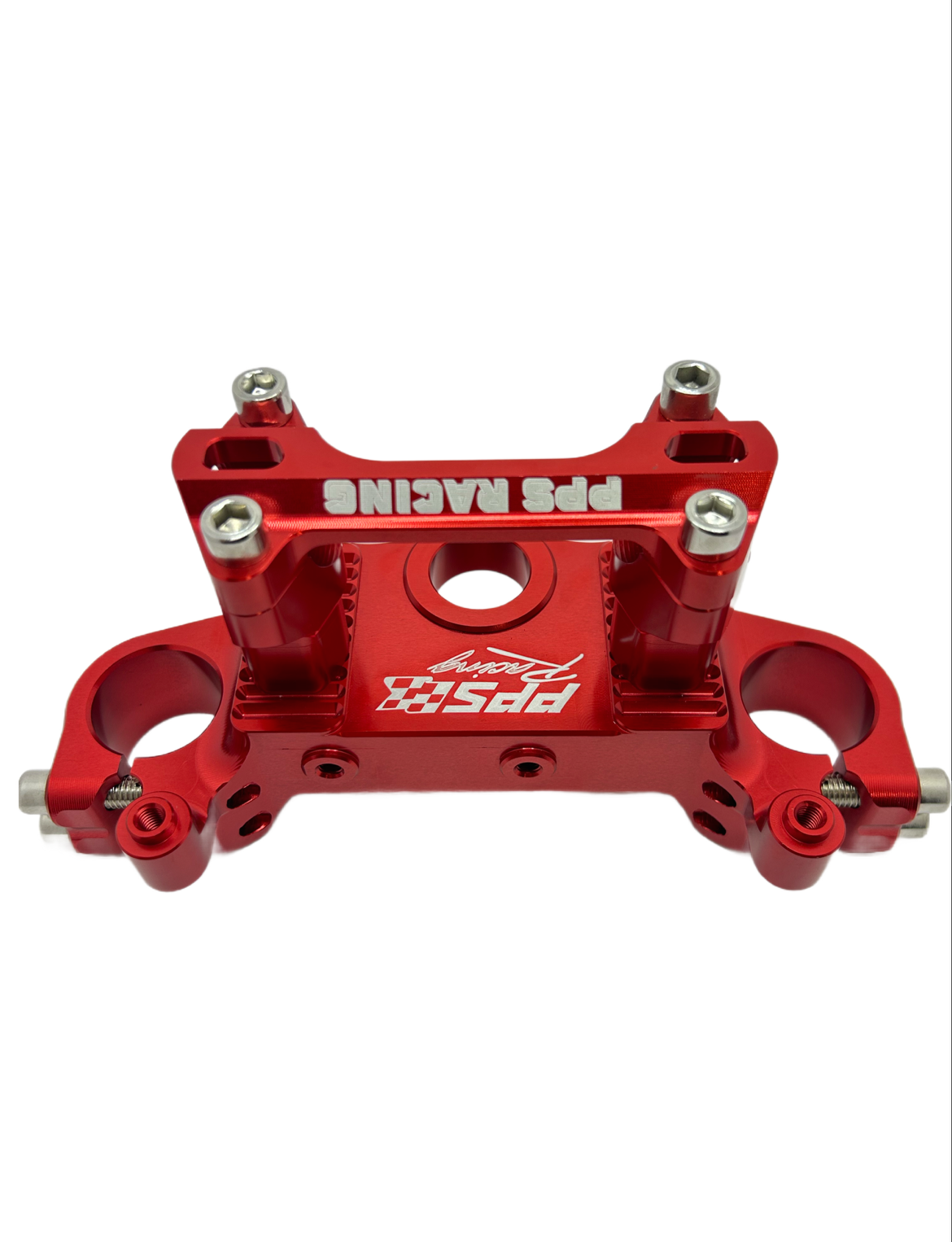 PPS RACING CRF 110/CRF 125f Billet riser Top Triple Clamp and bar mount RED